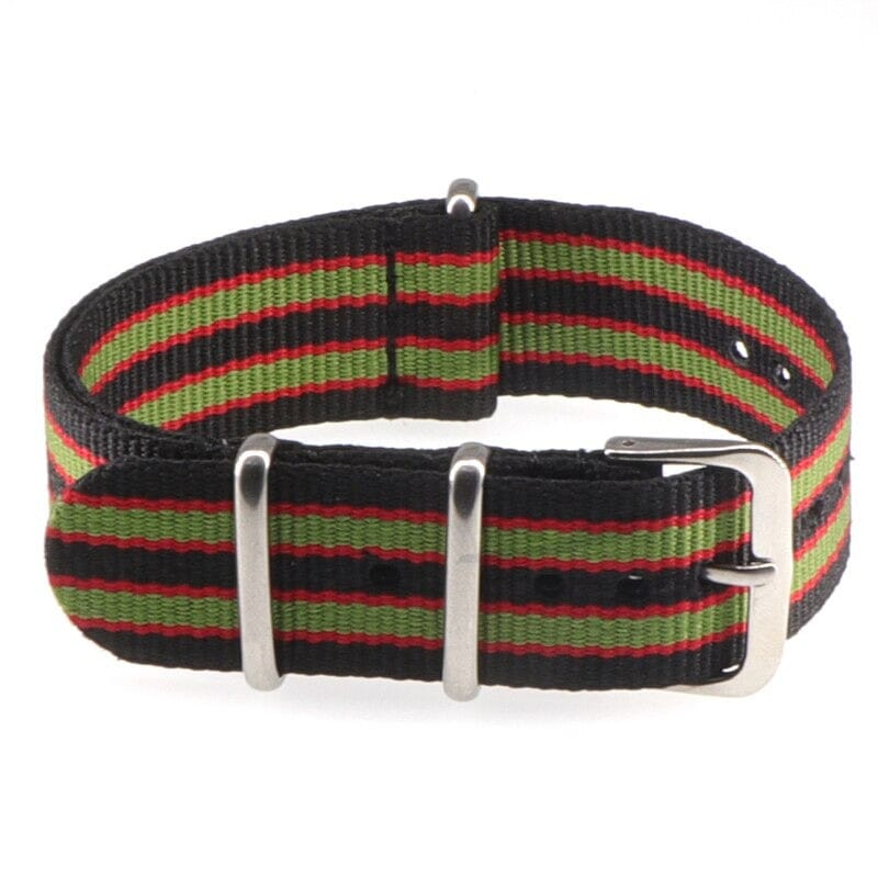 black-green-red-one-piece-nato-nylon-watch-straps-nz-watch-bands-aus-994164,994165,994166,994167
