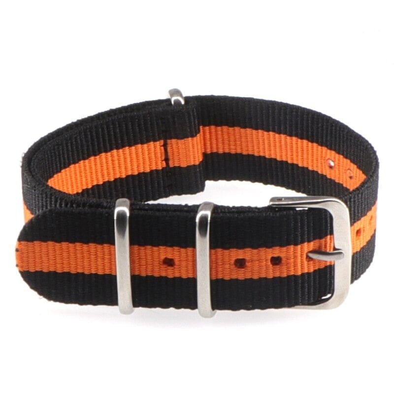 black-orange-one-piece-nato-nylon-watch-straps-nz-watch-bands-aus-994110,994126,994141,994156