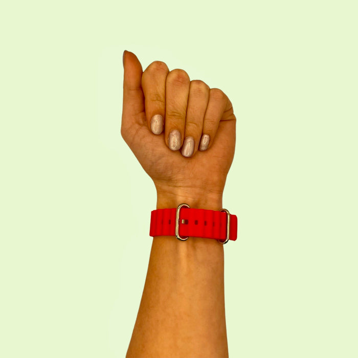 red-ocean-bands-garmin-vivomove-hr-hr-sports-watch-straps-nz-ocean-band-silicone-watch-bands-aus