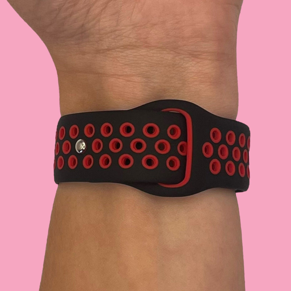 black-red-samsung-galaxy-watch-6-(40mm)-watch-straps-nz-silicone-sports-watch-bands-aus-804103