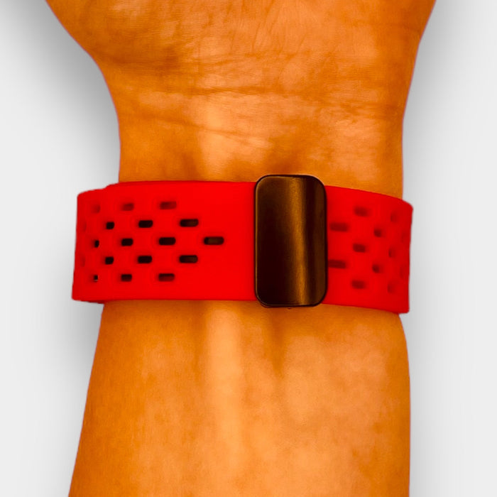 red-magnetic-sports-samsung-galaxy-watch-4-(40-44mm)-watch-straps-nz-ocean-band-silicone-watch-bands-aus
