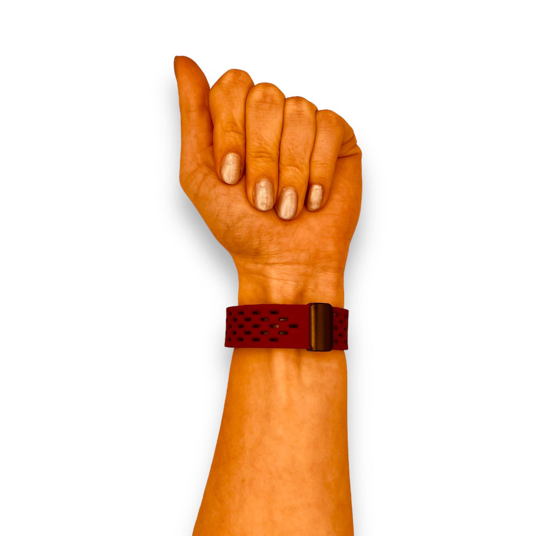 maroon-magnetic-sports-samsung-galaxy-watch-5-pro-(45mm)-watch-straps-nz-ocean-band-silicone-watch-bands-aus