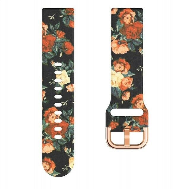 flowers-black-asus-zenwatch-2-(1.45")-watch-straps-nz-pattern-straps-watch-bands-aus-807401