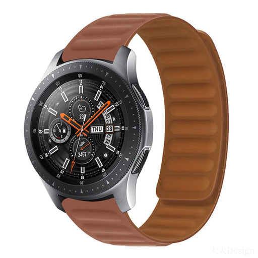 brown-garmin-vivomove-hr-hr-sports-watch-straps-nz-magnetic-silicone-watch-bands-aus