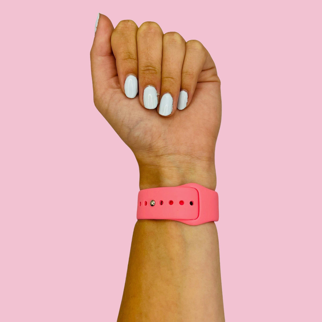 pink-samsung-galaxy-watch-3-(41mm)-watch-straps-nz-silicone-button-watch-bands-aus